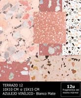 - Vinilo Blanco 10x10 Modelo Terrazo 12 -