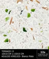 - Vinilo Blanco 10x10 Modelo Terrazo 13 -