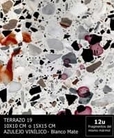 - Vinilo Blanco 10x10 Modelo Terrazo 19 -