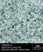 - Vinilo Blanco 10x10 Modelo Terrazo 22 -